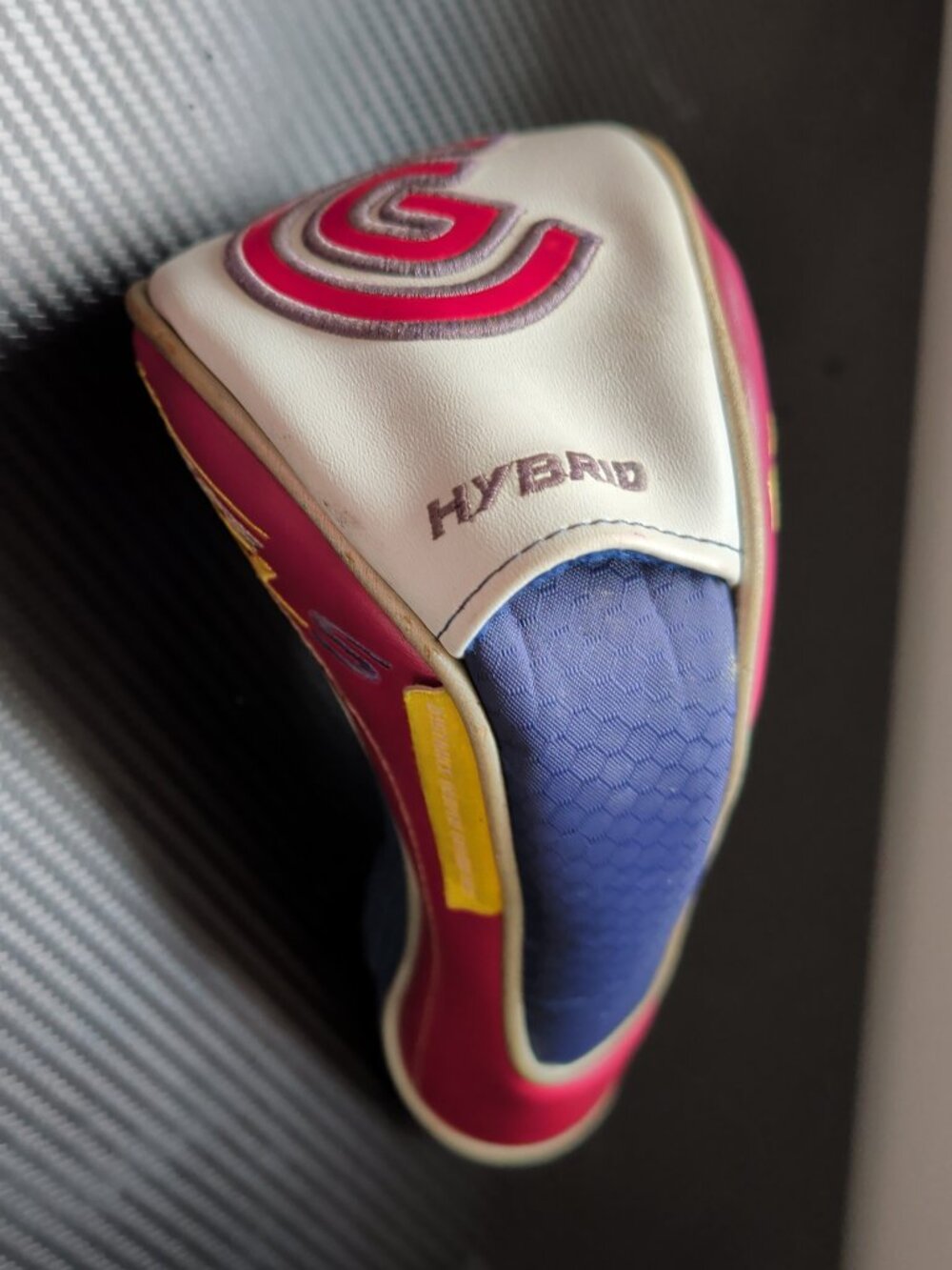 Cleveland Golf HiBore XLS 3i Hybrid Cover Only E-Z Grab Blue White Red Knit